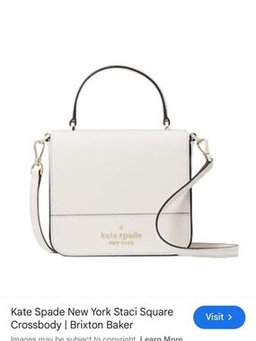 kate spade Ivory Staci Square Crossbody with Top Handle